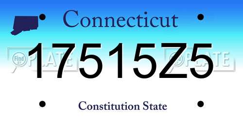 17515Z5 Connecticut License Plate