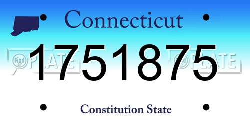 1751875 Connecticut License Plate