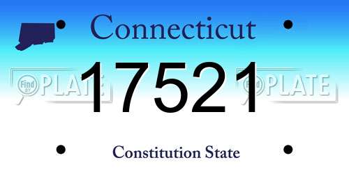 17521 Connecticut License Plate