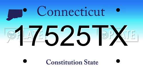 17525TX Connecticut License Plate