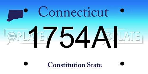 1754AI Connecticut License Plate
