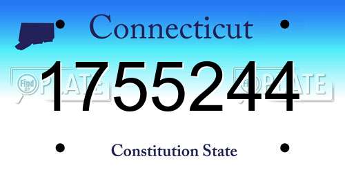 1755244 Connecticut License Plate