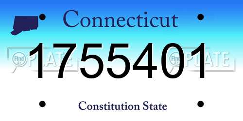 1755401 Connecticut License Plate
