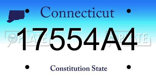 17554A4 Connecticut License Plate
