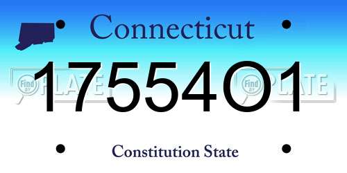 17554O1 Connecticut License Plate