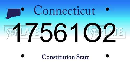 17561O2 Connecticut License Plate