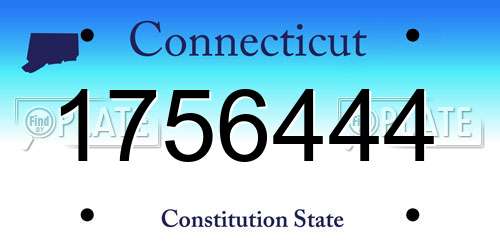 1756444 Connecticut License Plate