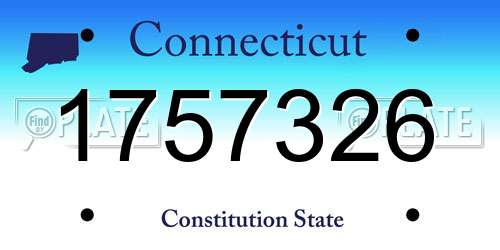 1757326 Connecticut License Plate