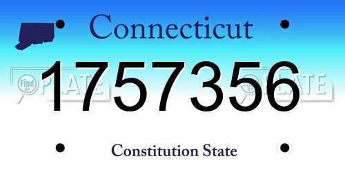 1757356 Connecticut License Plate