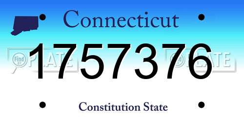 1757376 Connecticut License Plate