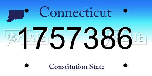 1757386 Connecticut License Plate