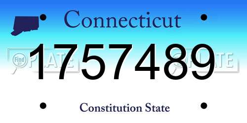 1757489 Connecticut License Plate