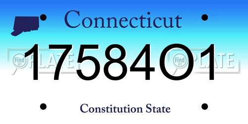 17584O1 Connecticut License Plate