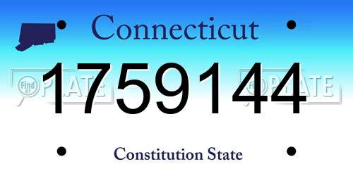 1759144 Connecticut License Plate