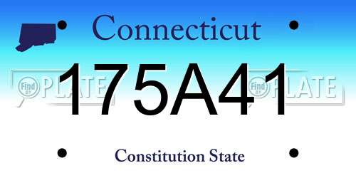 175A41 Connecticut License Plate