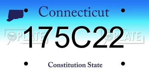 175C22 Connecticut License Plate