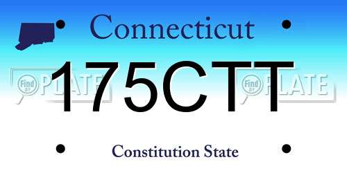 175CTT Connecticut License Plate