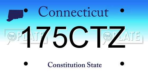 175CTZ Connecticut License Plate
