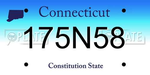 175N58 Connecticut License Plate