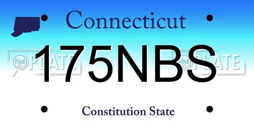 175NBS Connecticut License Plate
