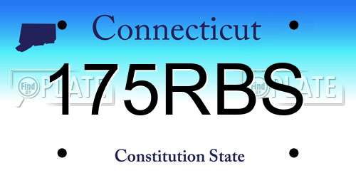 175RBS Connecticut License Plate