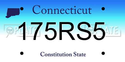 175RS5 Connecticut License Plate
