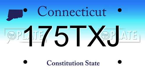 175TXJ Connecticut License Plate