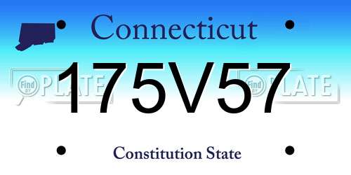 175V57 Connecticut License Plate
