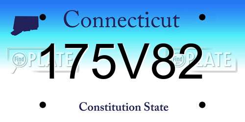 175V82 Connecticut License Plate