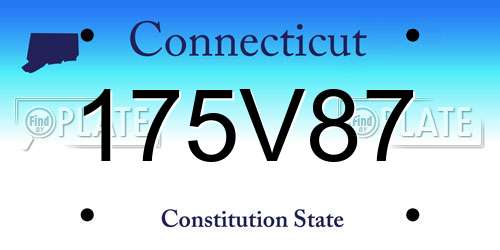 175V87 Connecticut License Plate