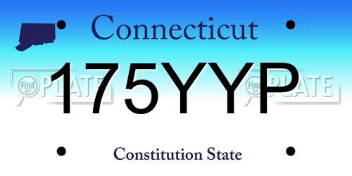 175YYP Connecticut License Plate