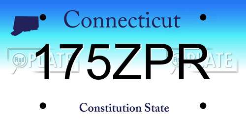 175ZPR Connecticut License Plate