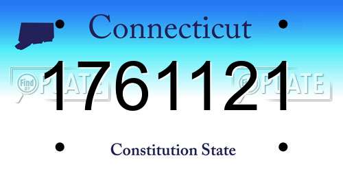 1761121 Connecticut License Plate