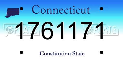 1761171 Connecticut License Plate