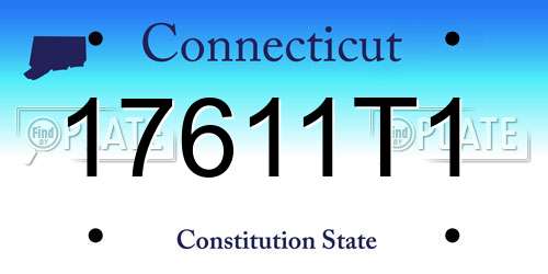17611T1 Connecticut License Plate