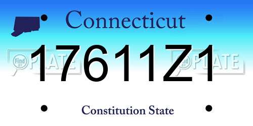 17611Z1 Connecticut License Plate