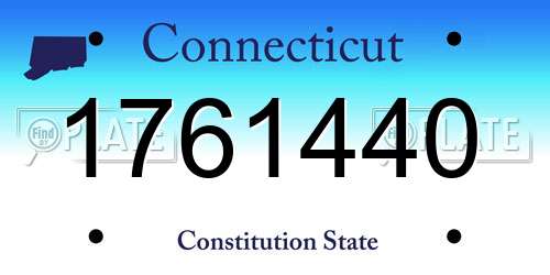 1761440 Connecticut License Plate