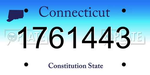 1761443 Connecticut License Plate