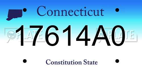 17614A0 Connecticut License Plate