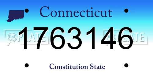 1763146 Connecticut License Plate