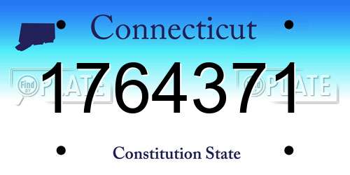 1764371 Connecticut License Plate
