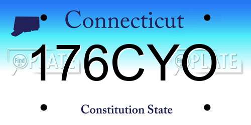 176CYO Connecticut License Plate