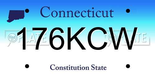 176KCW Connecticut License Plate