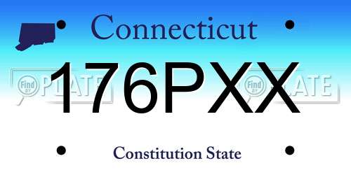 176PXX Connecticut License Plate