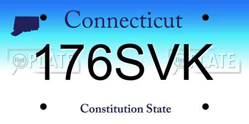 176SVK Connecticut License Plate