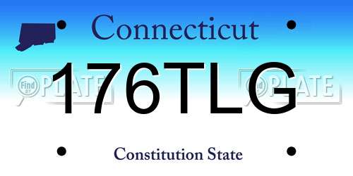 176TLG Connecticut License Plate