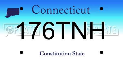 176TNH Connecticut License Plate