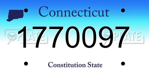 1770097 Connecticut License Plate