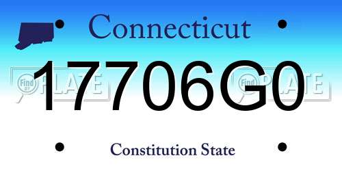 17706G0 Connecticut License Plate