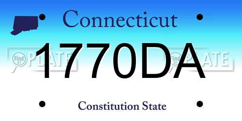 1770DA Connecticut License Plate